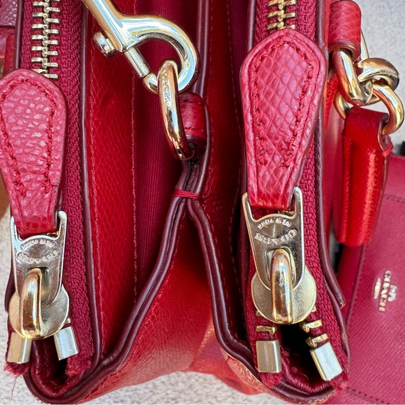 COACH❤️Large Christie Carry-All in Cardinal Red with Wallet & Scarf BUNDLE - Picture 10 of 15